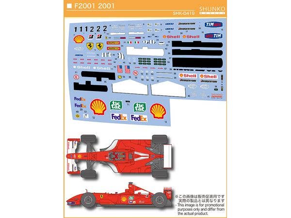 1/20 F2001 2001 デカールセット (タミヤ用)