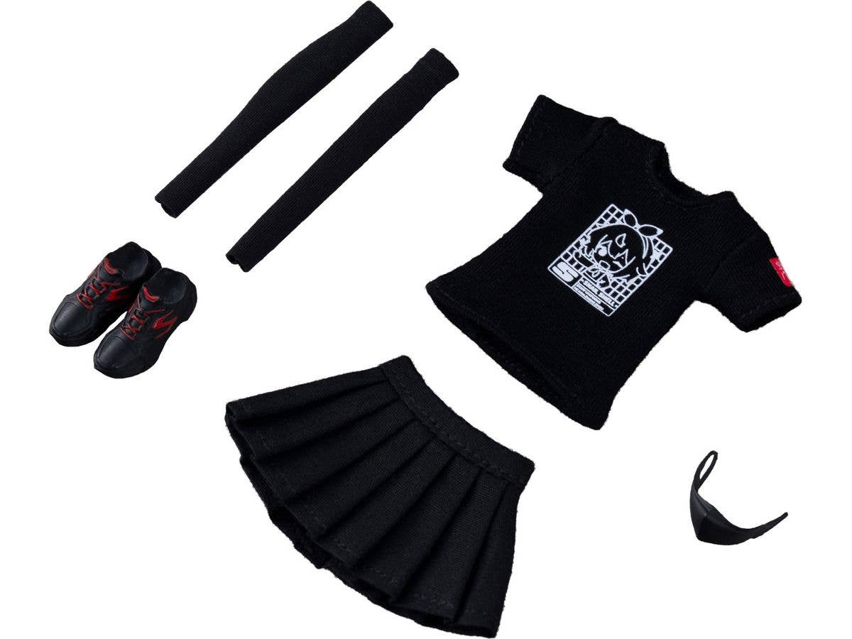 1/12 スネイルシェルスタッフユニフォーム(ブラック) ドール服セット (適合サイズ1/10-1/12スケール)