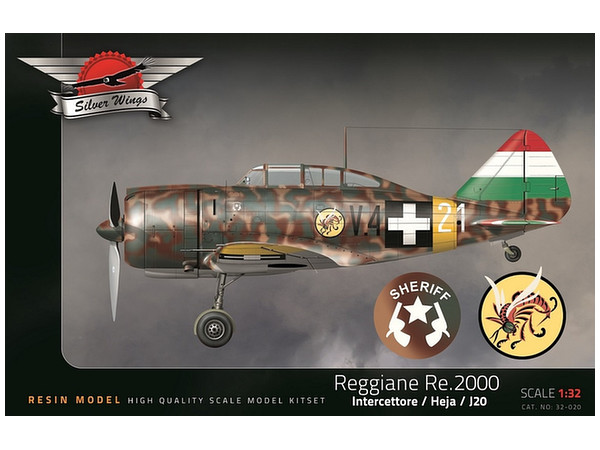 1/32 レジアーネRe.2000 イタリア空軍迎撃機 ハンガリー空軍ヘーヤ スウェーデン空軍J20デカール付