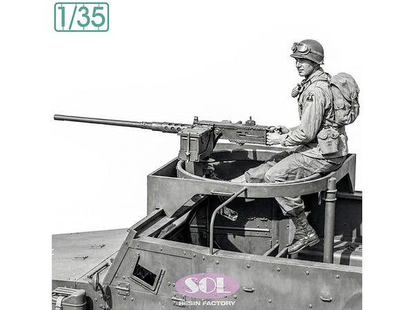 1/35 WWII アメリカ陸軍 M3A1ハーフトラック用 M2 .50口径重機関銃手