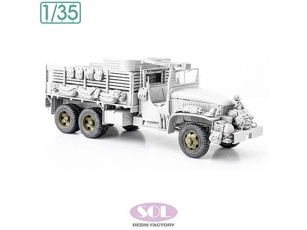 1/35 WWII アメリカ 2 1/2トン6 x 6カーゴトラック 自重変形タイヤ (タミヤ用)
