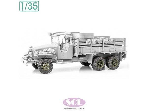 1/35 WWII アメリカ 2 1/2トン6 x 6カーゴトラック用 チェーン付自重変形タイヤ (タミヤ用)