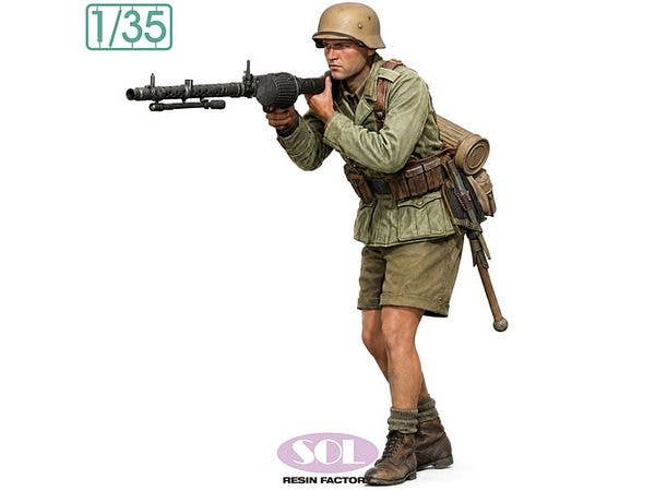 1/35 WWII ドイツ Sd.Kfz.250/3軽装甲無線車 機関銃手 w/MG34機関銃