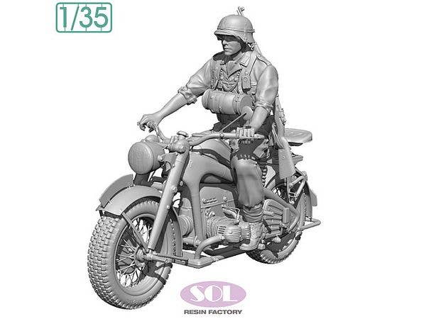 1/35 WWII ドイツ KS750軍用オートバイ(オートバイ兵付)