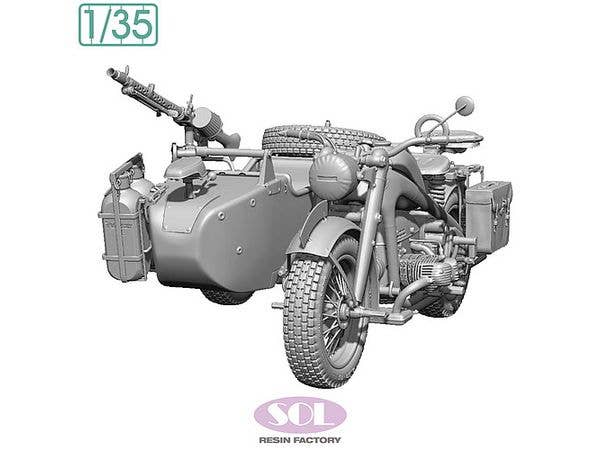 1/35 WWII ドイツ KS750軍用サイドカー