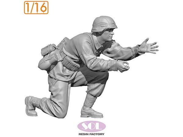 1/16 WWII ドイツ 対戦車砲兵 砲手