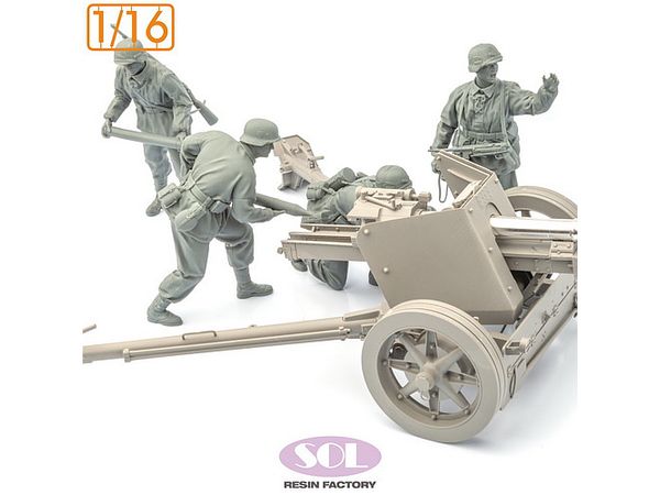 1/16 WWII ドイツ 対戦車砲兵チームセット(4体入)