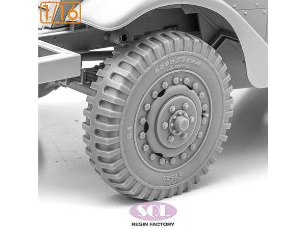 1/16 WWII アメリカ M3A1ハーフトラック 自重変形タイヤ (アンディーズホビー用)