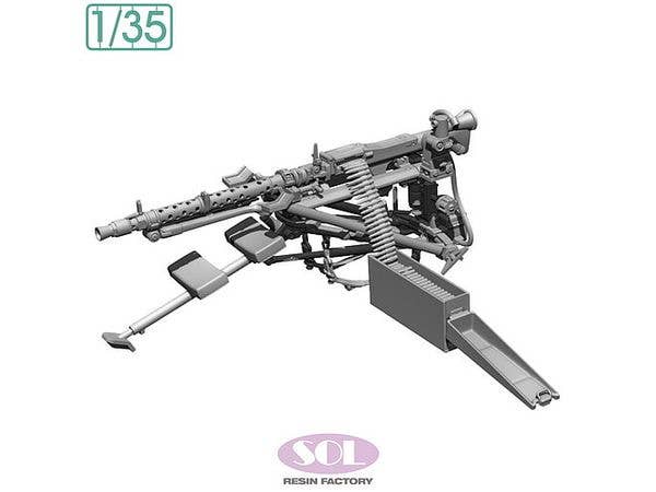 1/35 WWII ドイツ ラフェッテ機銃架搭載 MG34機関銃 低姿勢セット