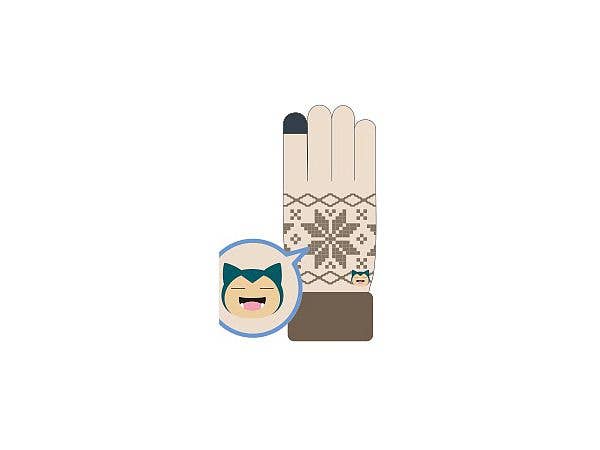 スマホ対応手袋 ポケットモンスター カビゴン スマイル レディース フリー