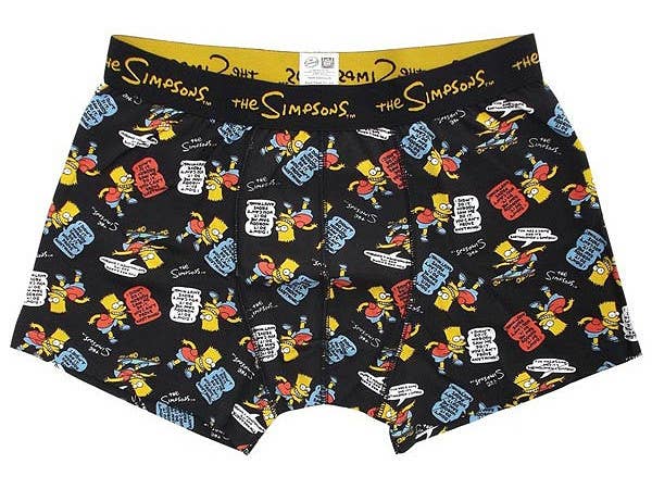 ボクサーブリーフ ザ・シンプソンズ バート セリフ ブラック Mサイズ