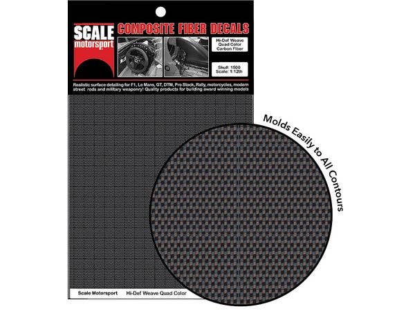 1/12 カーボンファイバーデカール (ハイデフ織り、4色)