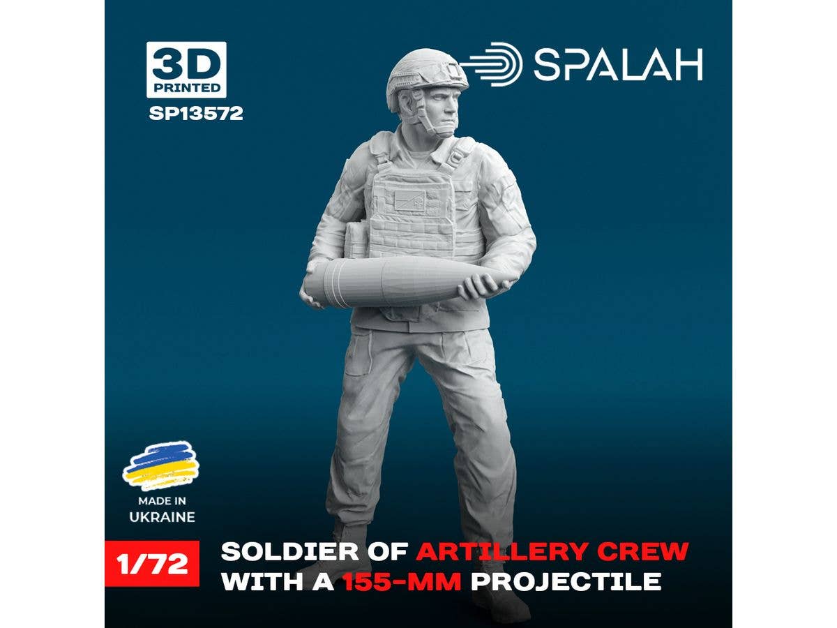 1/72 ウクライナ軍 M777榴弾砲 装填手 w/155mm砲弾