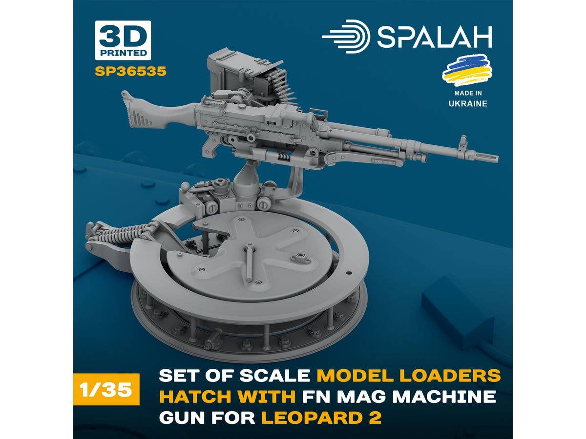 1/35 レオパルト2 装填手ハッチ (FN MAG機関銃付)