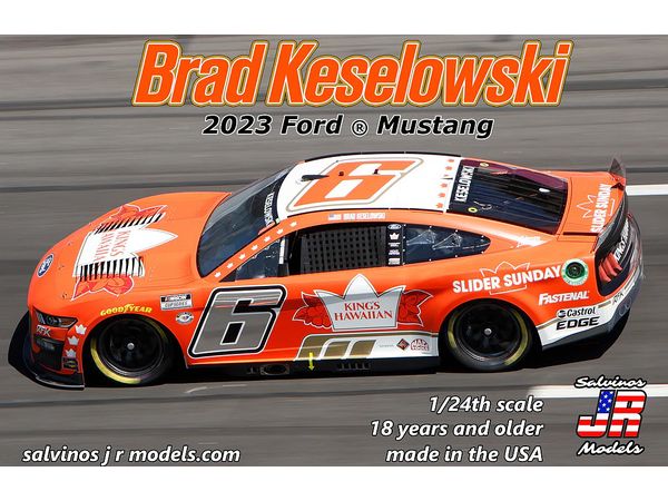 1/24 NASCAR 2023 マスタングRFKレーシング ブラッド・ケセロウスキー キングス ハワイアン