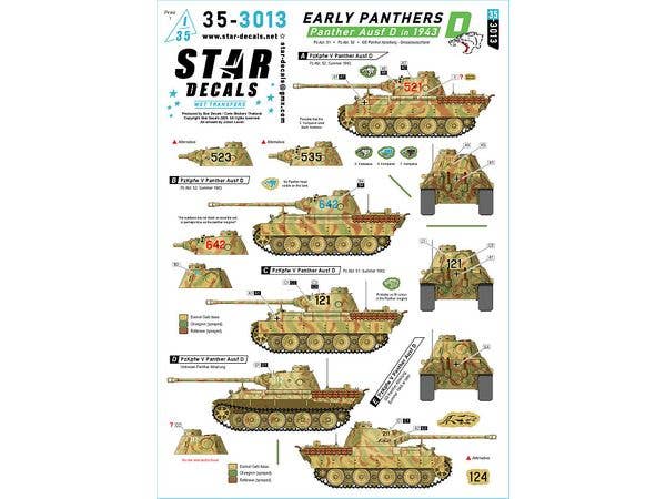 1/35 WWII 初期型パンサー戦車 1943年のパンサーD型 第51戦車大隊/第52戦車大隊/グロースドイッチュラント装甲擲弾兵師団パンサー大隊