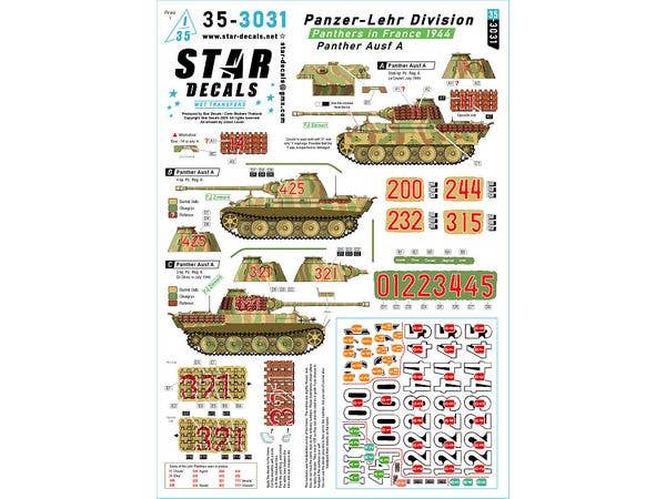 1/35 WWII ドイツ 装甲教導師団のパンサー戦車 フランス1944年 第6戦車連隊のパンサーA型