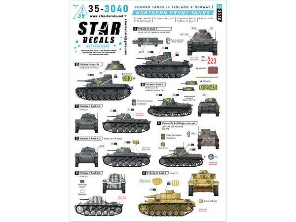 1/35 WWII ドイツ 北方戦線の戦車 フィンランド/ノルウェーのドイツ戦車#1 I号戦車B型/I号指揮戦車/LKWトラック/II号戦車A-C型/III号戦車H/N型