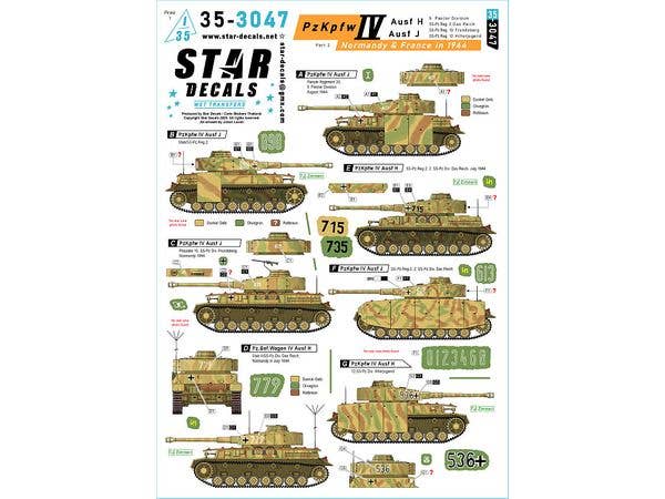 1/35 WWII ドイツ 1944年ノルマンディー/フランスのIV号戦車H型/J型#2 第9装甲師団/SSダスライヒ/SSフルンツベルク/SSヒトラーユーゲント