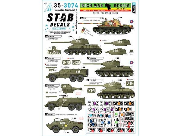 1/35 現用 アフリカ 1970-80年代のブッシュウォー アンゴラ/モザンビーク/ジンバブエ=ローデシアのT-34-85M/T-55/BTR-152/BRDM-2