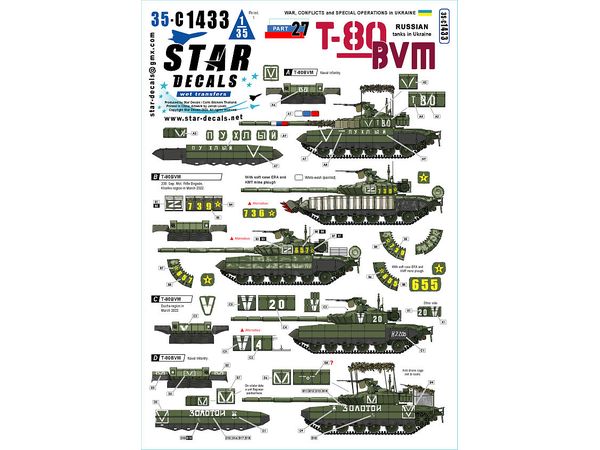 1/35 現用 ウクライナの戦争#27 ロシア軍 陸軍/ 海軍歩兵部隊のT-80BVM