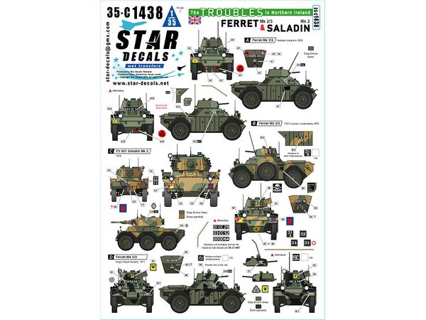 1/35 現用 北アイルランド紛争のフェレットMk.2/3/サラディンMk.2 1970年代
