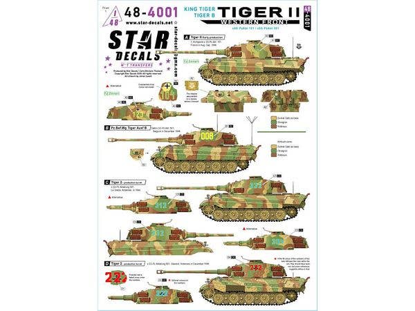 1/48 WWII ドイツ 武装親衛隊のキングタイガー/タイガーII 西部戦線の第101/501SS重戦車大隊