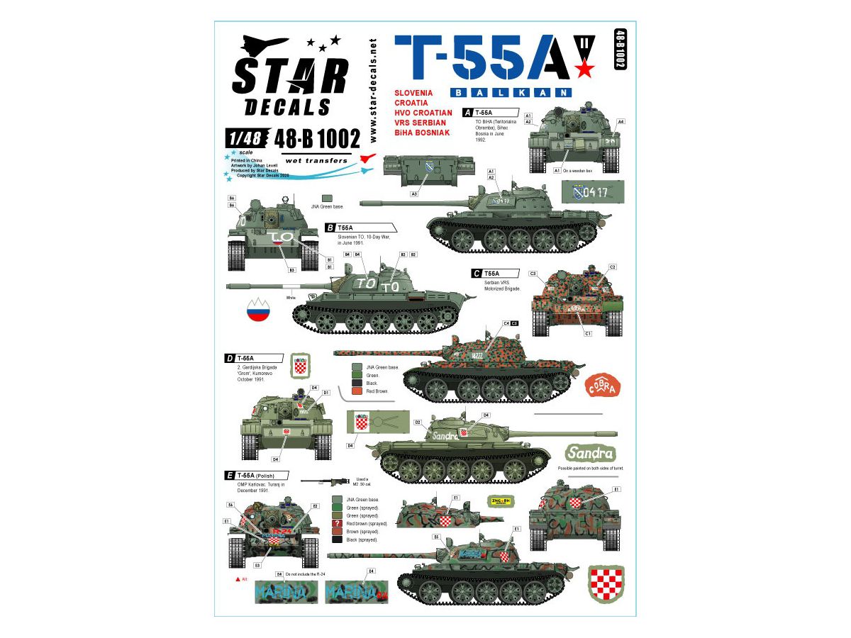 1/48 現用 バルカン紛争でのT-55A 旧ユーゴスラビア/バルカン半島 1990年代