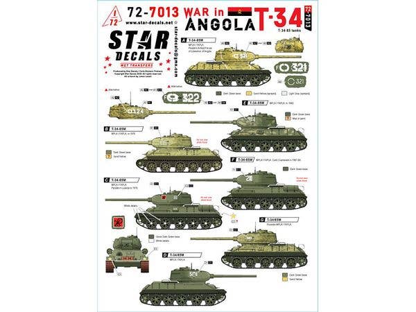 1/72 現用 アンゴラ内戦#1 MPLA/FAPLAのT-34-85戦車 1970-80年代
