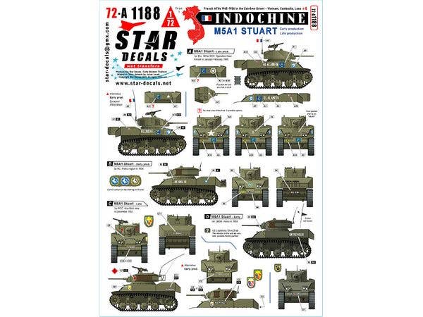 1/72 現用 フランス インドシナ戦争#4 M5A1スチュアート軽戦車 初期/後期生産車