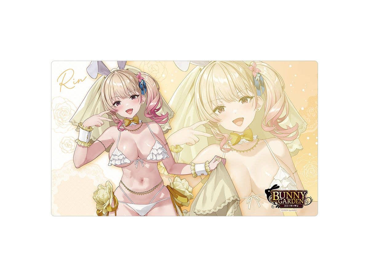 バニーガーデン: 描き下ろしラバーマット (凜 / バニーウエディング水着)