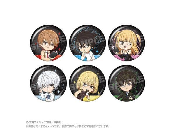 DEATH NOTE: トレーディング缶バッジ ちょいのびver. 1Box 6pcs