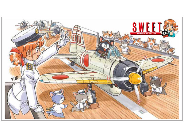 1/144 零戦 21型 空母戦闘機隊の飛行甲板セット
