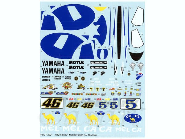 1/12 YZR-M1 MotoGP 2006 フルスポンサー仕様デカール