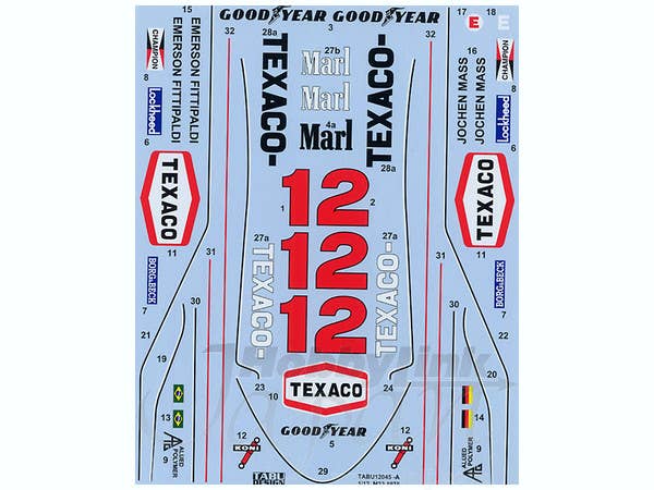 1/12 マクラーレン M23 フルスポンサーシップデカール 1975