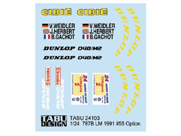 1/24 787B #55 LM 1991 Option For TAMIYA