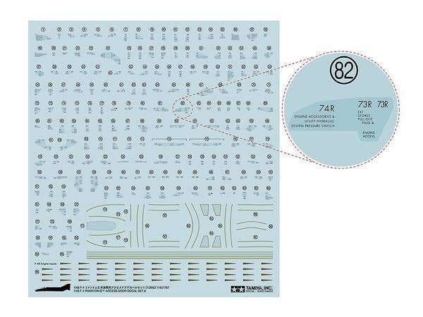 1/48 F-4 ファントム II 米海軍用アクセスドアデカールセット