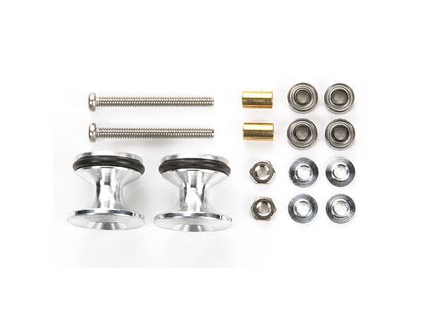 軽量2段アルミローラーセット (13-12mm) (レッド) [ミニ四駆特別企画