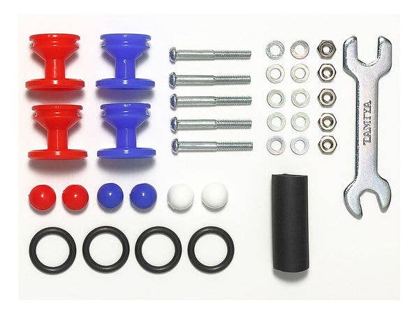 軽量2段アルミローラーセット (13-12mm) (レッド) [ミニ四駆特別