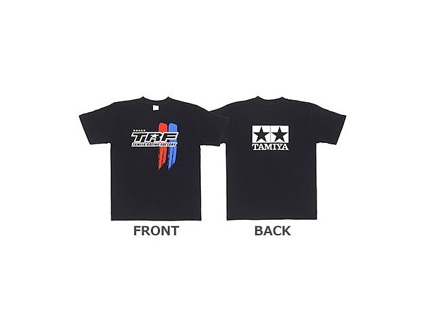 タミヤレーシングファクトリーTシャツ ストライプ Bタイプ(黒/S)