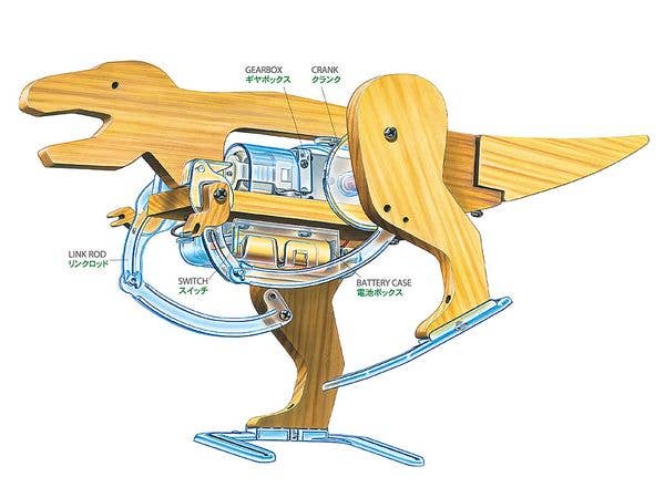 歩くティラノサウルス工作セット