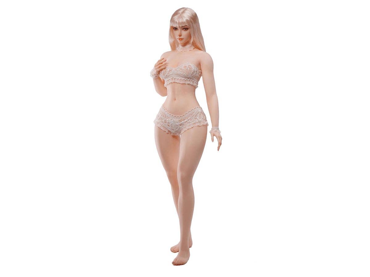 1/6 TBリーグ スーパーフレキシブル 女性シームレスボディ スリムウエスト・カーヴィー ヘッド付/ 足一体型/ ペールスキン