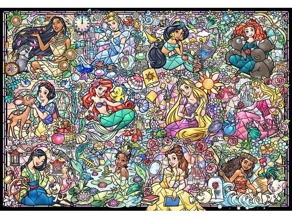 ジグソーパズル: ディズニープリンセス コレクション ステンドグラス 1000ピース (51.2 x 73.7cm)
