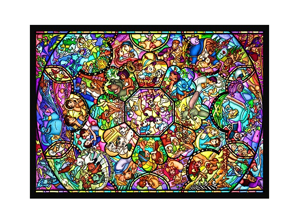 ディズニー オールスター ステンドグラス 500ピース (35cm x 49cm)
