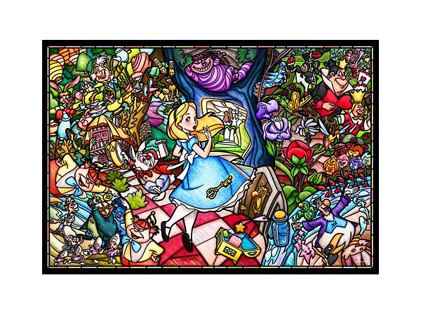 ふしぎの国のアリス ストーリー ステンドグラス 500ピース 25 x 36cm