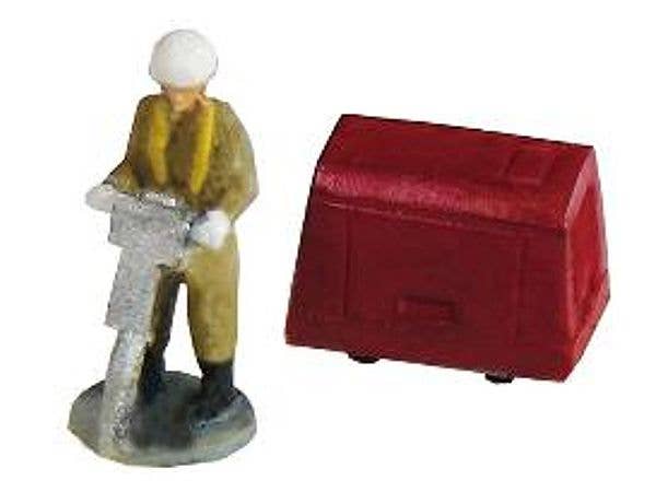 道路工事用機械 D 電動ハンマー / 作業員1体 / 電源車