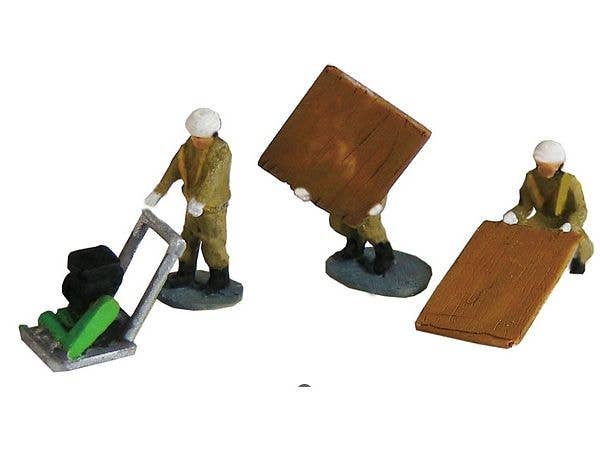 道路工事用機械 F プレートコンパクター・作業員1体 / 敷板・作業員2体