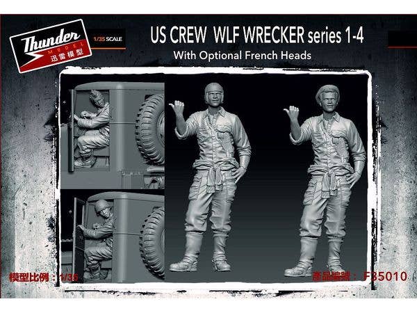 1/35 米英・運転手&誘導員・M1000重レッカー車(ハードトップ)用・バックオーライ Back it up!