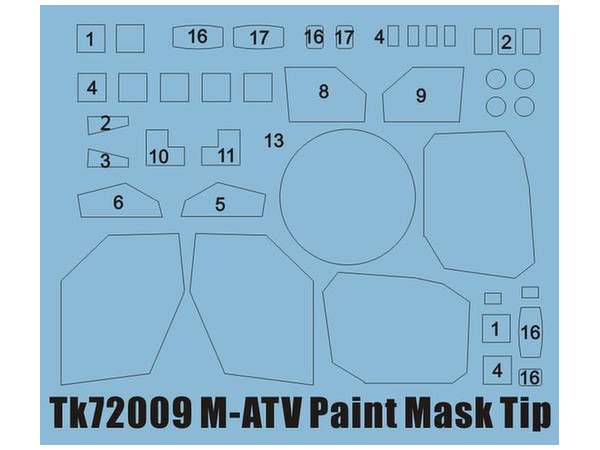 1/72 M-ATV用ペイントマスク シール (ギャラクシーホビー用)