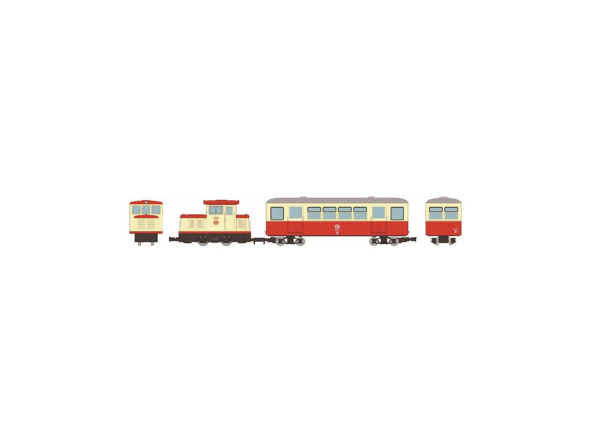 1/80 鉄道コレクション ナローゲージ80 想い出の尾小屋鉄道 DC121タイプ + ホハフ 3タイプ 2両セット
